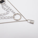 Multilayered Punk Rock Chain Necklace