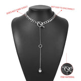 Vintage Punk Style Choke Chain with Long Ball Pendant