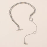 Vintage Punk Style Choke Chain with Long Ball Pendant