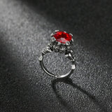 Romantic Goth Cubic Ziconia Silver Plated Vintage Ring