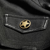 Punk Military Cropped Jacket with suspenders