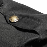 Punk Military Cropped Jacket with suspenders