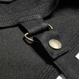 Punk Military Cropped Jacket with suspenders