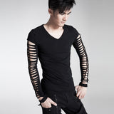 Men's Punk Rock Gothic Black Tee