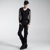 Men's Punk Rock Gothic Black Tee