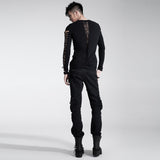 Men's Punk Rock Gothic Black Tee