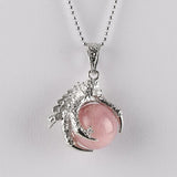 Dragon Claw Titanium Covered Stone/Crystal Pendant