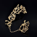 Glam Punk Double Full Finger Knuckle Ring