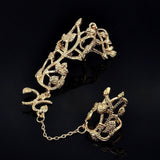 Glam Punk Double Full Finger Knuckle Ring