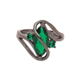 Black Cubic Zircona Ring