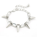 Punk Chain Bracelet with Rivet Spikes