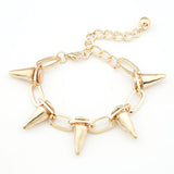 Punk Chain Bracelet with Rivet Spikes