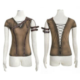 Vintage style Steampunk top (Black or Brown)