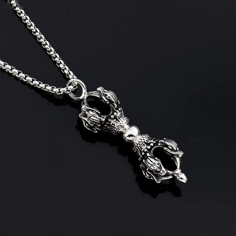 Punk Gothic Stainless Steel Scepter Key Pendant