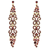 Romantic Goth Rhinestone Long Drop Earrings