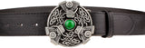 Retro faux leather belt with Celtic Knot Metal Buckle
