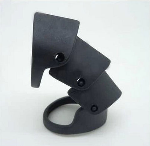 Sleek Punk Metal Armor Hinged Knuckle Ring