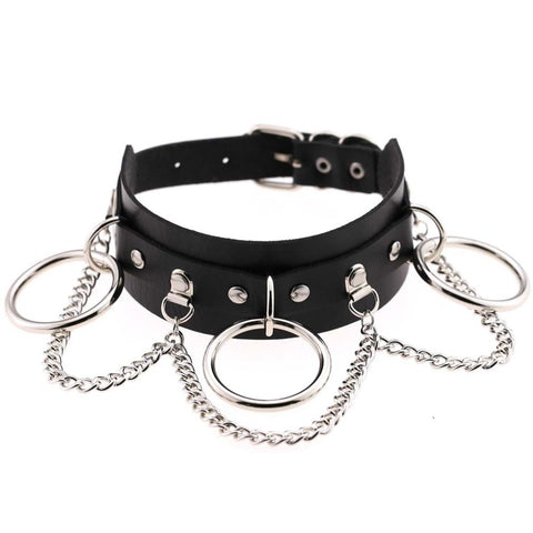 Harajuku Punk Leather Choker Necklace