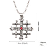 Medieval/Knight Cross Pendant. Rope or chain necklace.