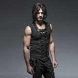 Men's Black Steampunk/Goth/Street Punk top/vest