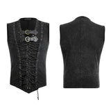Men's Black Steampunk/Goth/Street Punk top/vest