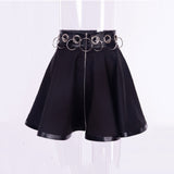 Gothic Skirt with Hollow Iron Rings