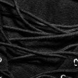 Men's Punk Rock/Street Punk Black Long Sleeve Men's shirt with hood