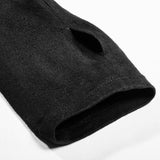 Men's Punk Rock/Street Punk Black Long Sleeve Men's shirt with hood