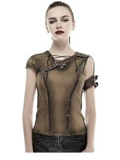 Vintage style Steampunk top (Black or Brown)