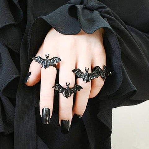 Black Gothic Bat Ring - 10% off if Buy 3