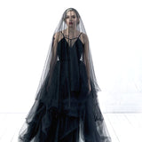 Long Black Wedding Veil  - 1.5, 3, or 5 meters