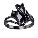 Black Cubic Zircona Ring