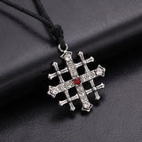 Medieval/Knight Cross Pendant. Rope or chain necklace.