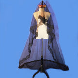 One-Layer Black Bridal Veil