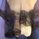 One-Layer Black Bridal Veil