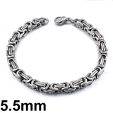 Stainless Steel Byzantine Chain Bracelet