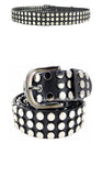 1977 Punk Style Belt with Flat Round Rivets