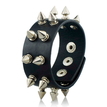 1977 Punk Rock Cone Studded Cuff Bracelet