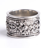 Vintage Pagan Ring with Engraved Pattern.