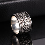 Vintage Pagan Ring with Engraved Pattern.