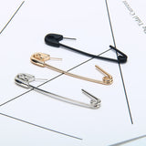 Large 1977 Punk Style Safety Pin Earrings
