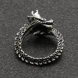 Antique Silver Colored Dragon Ring