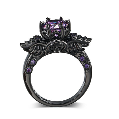 Gothic Vintage Ring with Cubic Zirconia Stone