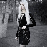 Gothic Punk Double Garter Belt with Chain