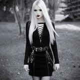 Gothic Punk Double Garter Belt with Chain