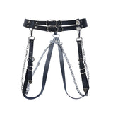 Gothic Punk Double Garter Belt with Chain