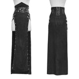 Punk/Steampunk/Gothic Long Skirt with open sides