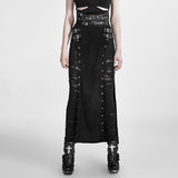 Punk/Steampunk/Gothic Long Skirt with open sides