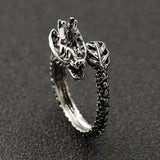 Antique Silver Colored Dragon Ring