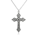 Vintage Style Silver Colored Gothic Cross
